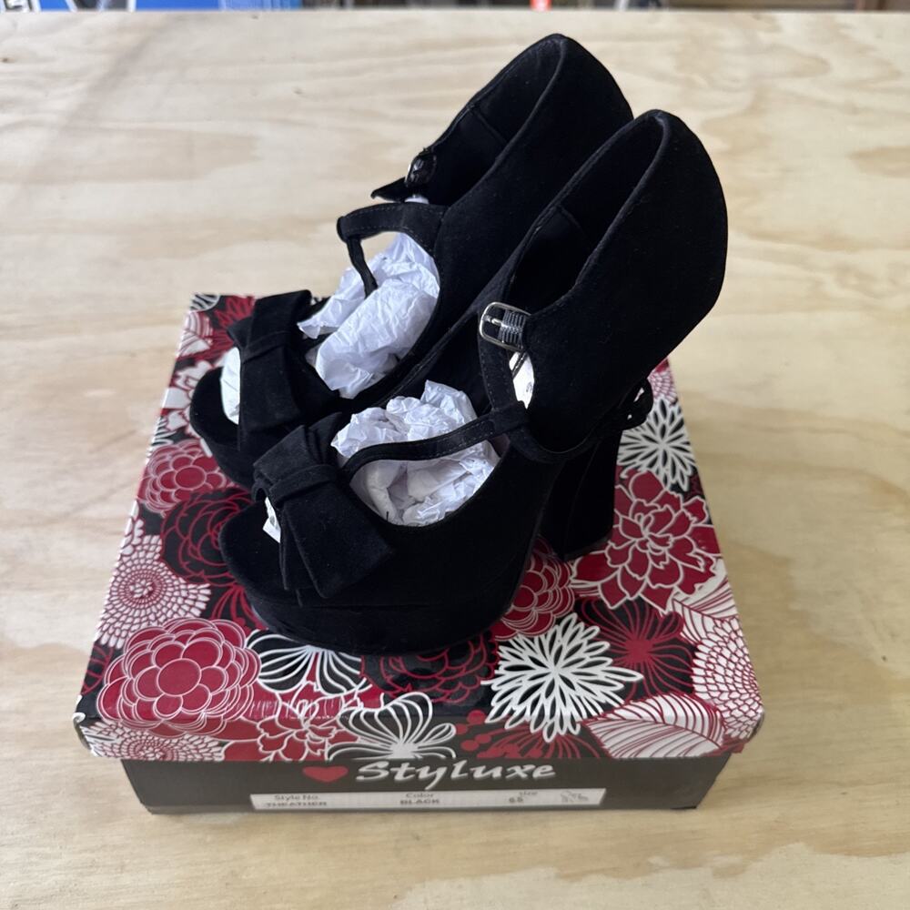 Styluxe Black Pump Heels New In Box Woman’s 6.5